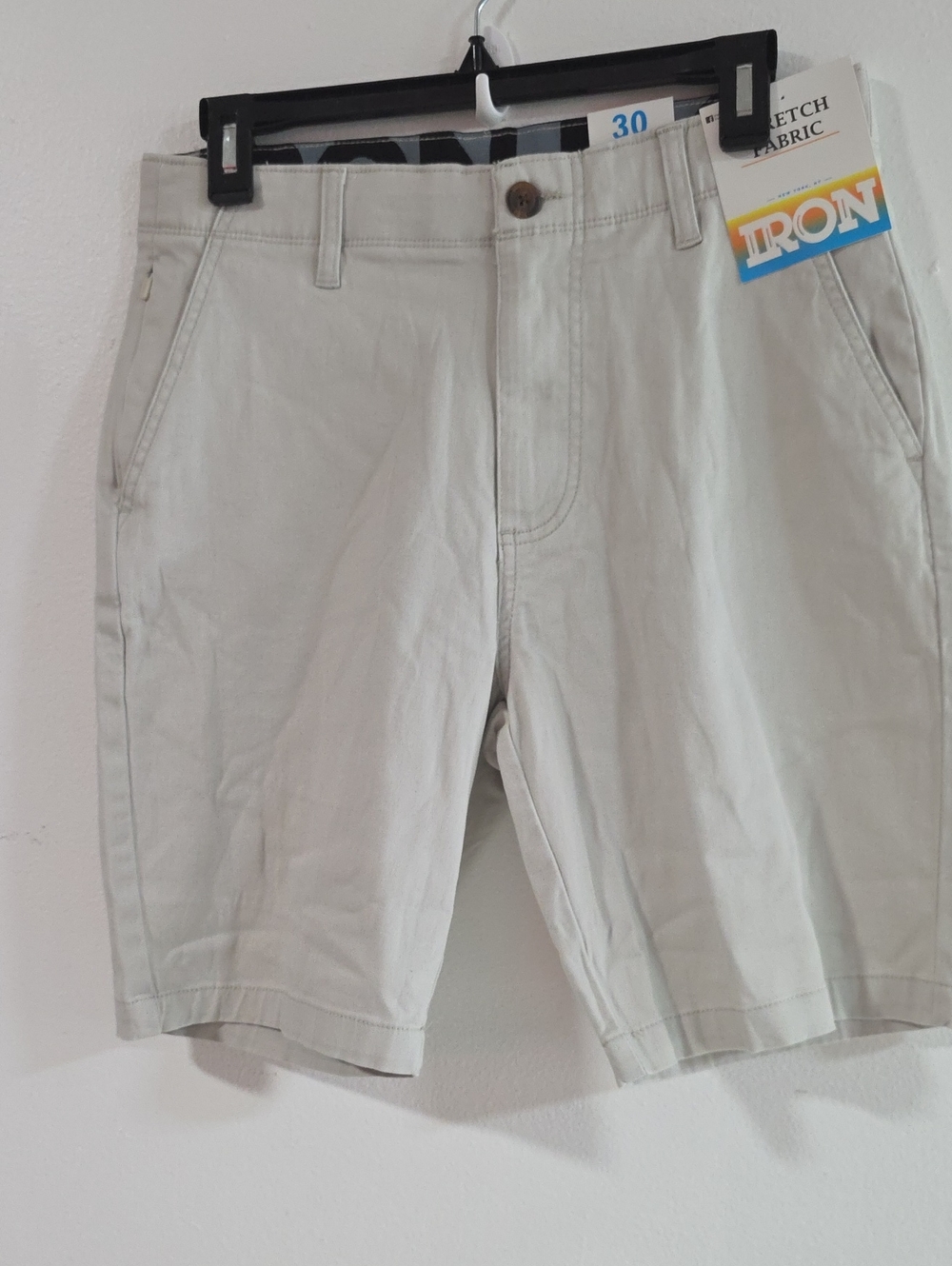 IRO Men's Flat-Front Chino Shorts in Light Beige